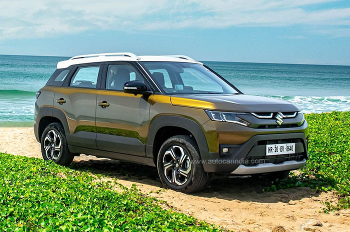 3 cylinder turbo or 4 cylinder NA engine – which is more reliable in a compact SUV? Maruti Suzuki Brezza front quarter